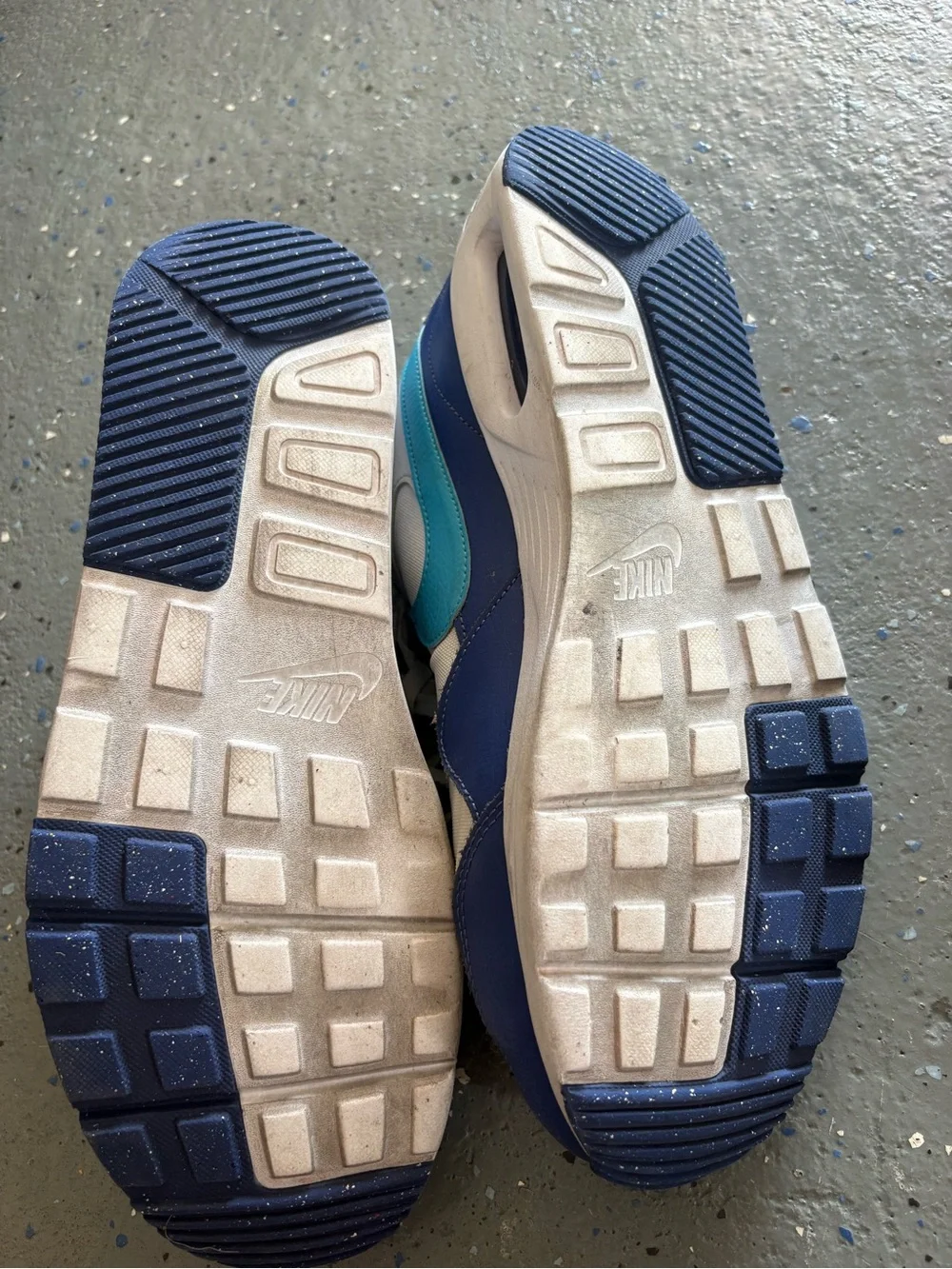 Nike Men’s Air Max Sneakers - White, Blue, Teal